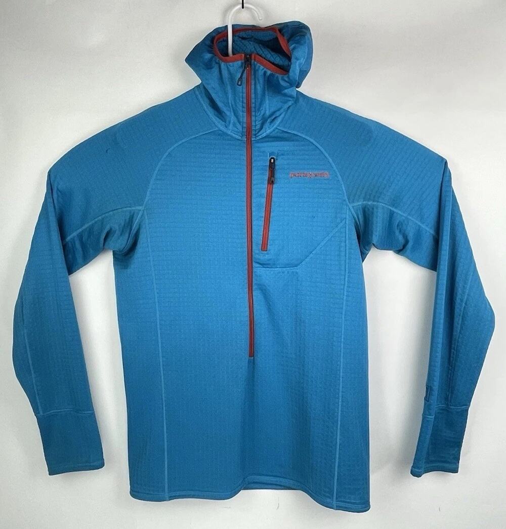 Patagonia R1 Pullover Hoody Mens Small Blue *FLAW*